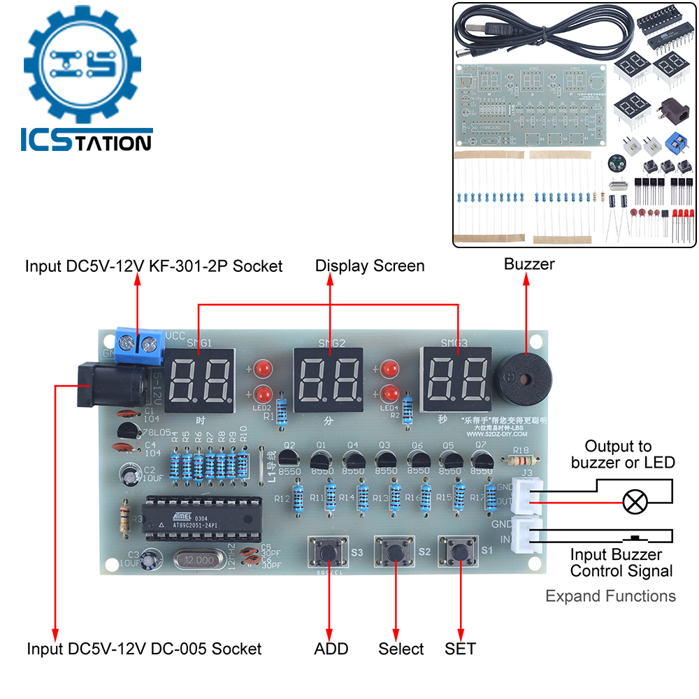 DIY Electronic Kit 6Bit Red LE - Diy Electronics Learning Kit ulasan dan harga
